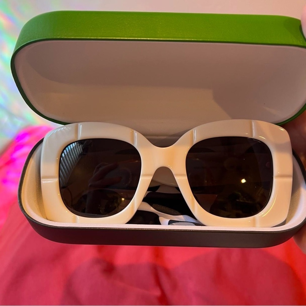 Kate Spade Ivory Josey Sunglasses with Black Lenses - Picture 5 of 5